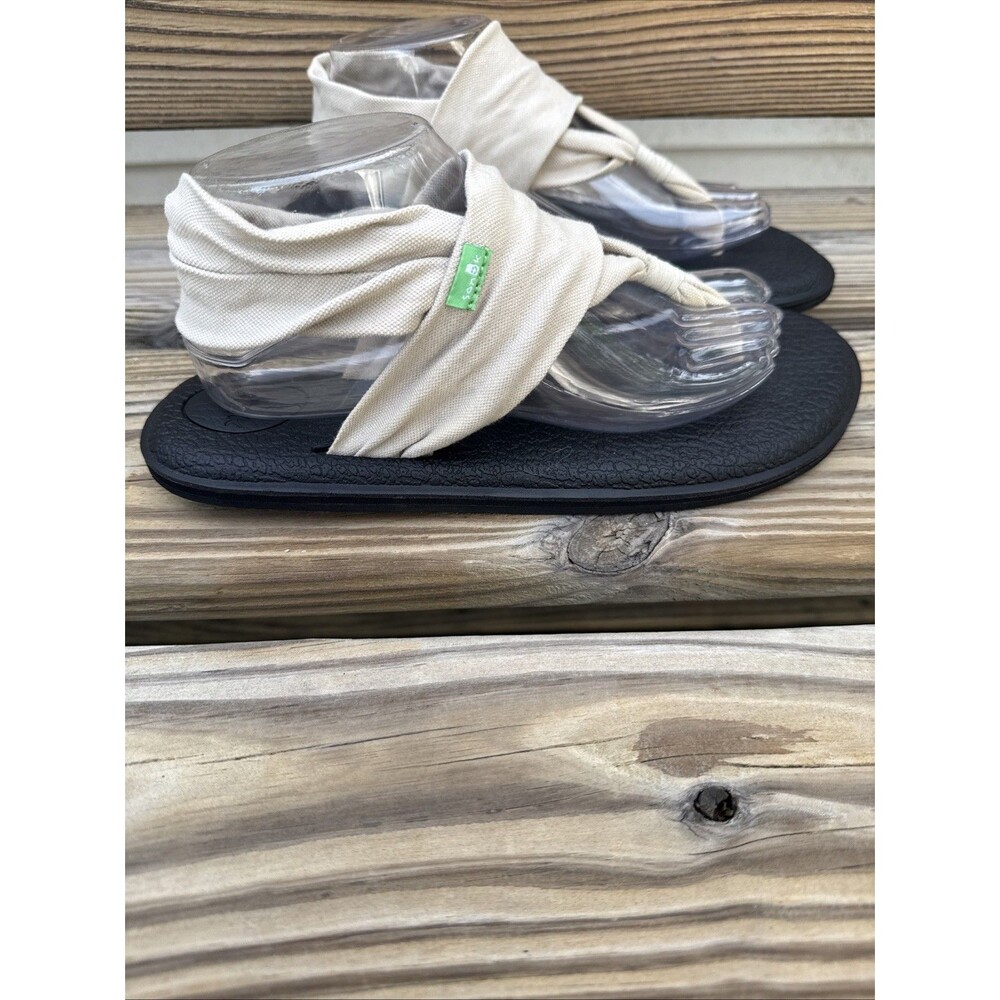 Sanuk Women's Yoga Sling 2 Sandals Flip Flop Beige Size 10 - Picture 2 of 6